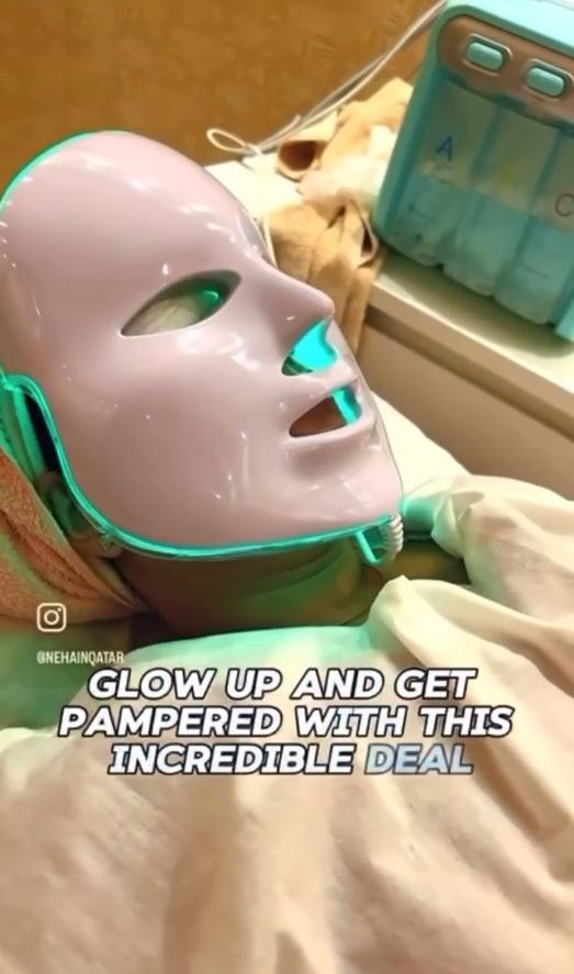 LED skin treatment at Nilda Beauty Salon, Doha